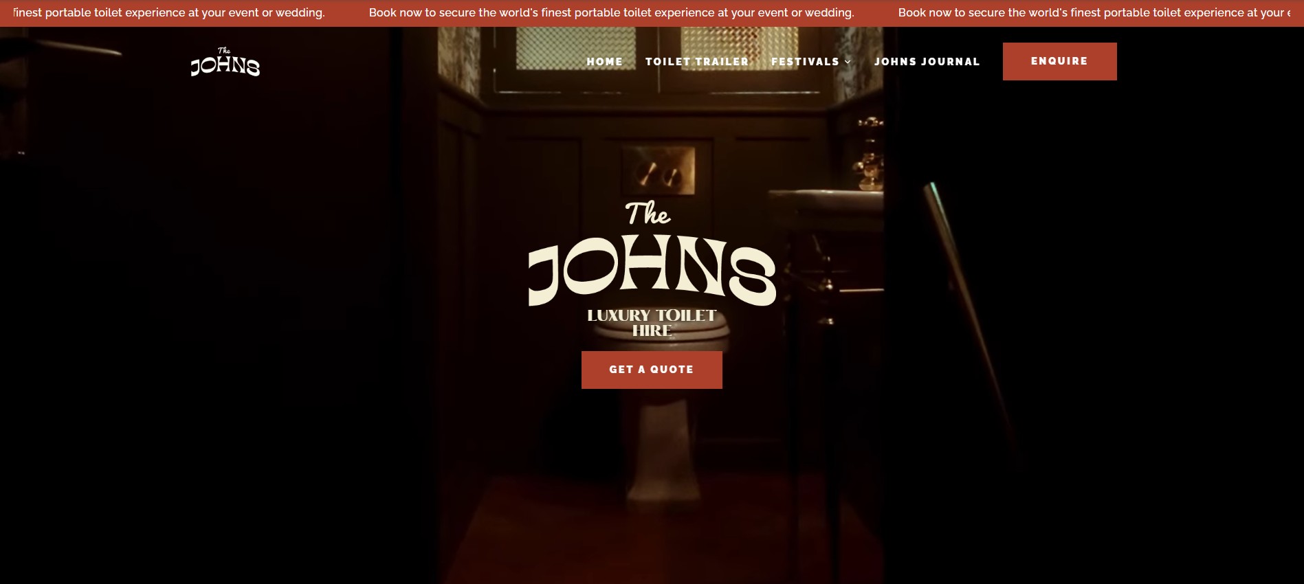 Homepage and themed rooms